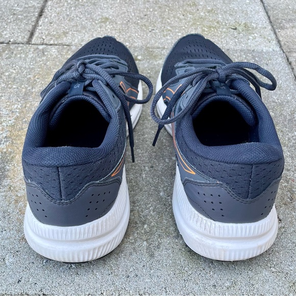 ASICS Men’s Gel-Contend 8 Running Shoe / Athletic Shoe - Grey / White / Orange - Picture 8 of 12